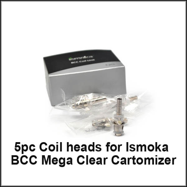5pc Coil heads for Ismoka BCC Mega & Mini Clear Cartomizer